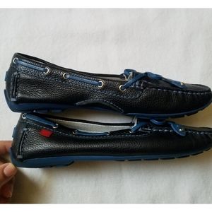 Marc Joseph Loafer Flats shoes black blue size 6.5